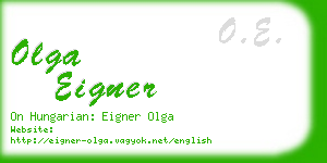 olga eigner business card